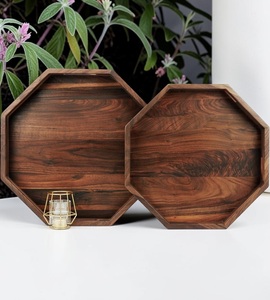 Plateau de service en bois artisanal Unicorn Handicrafts, durable, facile à nettoyer, finition naturelle, adapté aux aliments, pour la restauration, les restaurants, la maison et la cuisine - Product Image 3