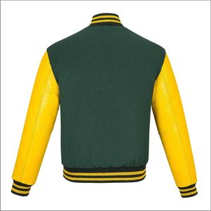 Blousons universitaires respirants pour hommes grandes tailles, personnalisables avec logo, style Letterman uni, vente en gros, blousons vierges - Product Image 2