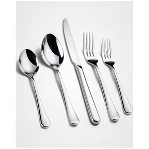 Ensemble de couverts en métal de style contemporain, cuillère, fourchette, couteau en acier inoxydable, ensemble de couverts modernes pour la cuisine - Product Image 6