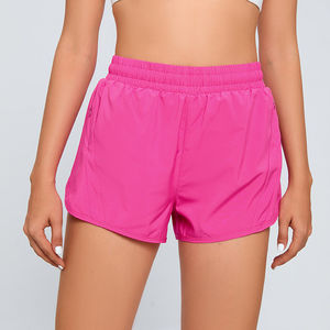 Short de bain pour femme de haute qualité avec logo personnalisé, séchage rapide, évacuation de l'humidité, couleur unie, style décontracté. - Product Image 1
