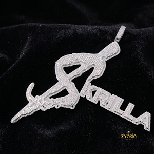 Goldleaf Custom Name Mossanite Charm Pendant Iced VVS Moissanite Letter Silver 925 Gold Plated Hip Hop Everyday Wear Jewelry - Product Image 1