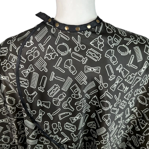 Capa de Peluquería Duradera para Salón, Delantal Moderno Estampado, Cuello Ajustable, Nailon Impermeable de Alta Calidad, Cómodo para el Cabello - Product Image 4