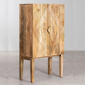 Armoire haute Vandana Hexa Flux en bois de manguier (bois massif) - Product Image 2