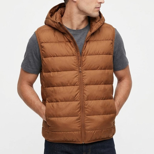 Chaleco Acolchado con Capucha para Hombre, Diseño Personalizado OEM, Ligero, Sin Mangas, Chaqueta de Invierno, Venta al Por Mayor, Fabricante - Product Image 6