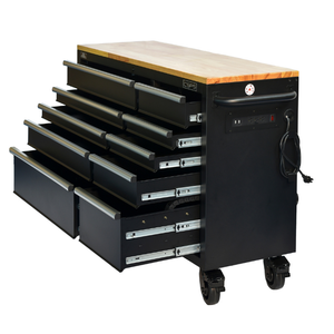Matte Black Powder Coated Steel 10 <b>Drawer</b> <b>Tool</b> Cabinet Family keywords: for Garage Workshop Storage Use - Product Image 2