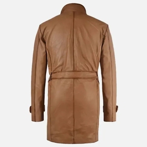 Chaqueta Larga de Cuero Genuino Vintage para Hombre, Transpirable, para Invierno, Informal, para Mujer, de Standard International - Product Image 2