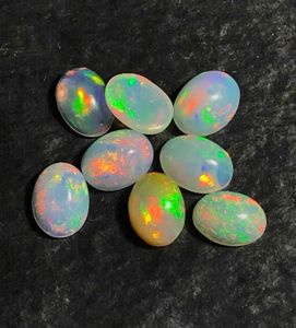 Opale d'Éthiopie naturelle, cabochon ovale multi-feu, lot de cabochons. - Product Image 5