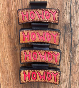 กิ๊บหนีบผมทำมือแบบตะวันตกที่หนีบผมหนังอุปกรณ์เสริมสำหรับผม - Product Image 2