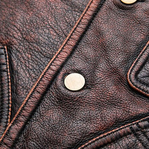 Chaleco de cuero de invierno para hombre, textura suave, ajuste cómodo, ideal para viajes, ropa informal y estilo moderno. - Product Image 4