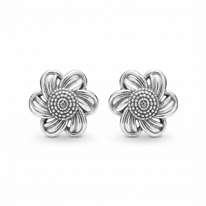 DIVYORO BLOOMING DAISY 925 <b>Silver</b> <b>Stud</b> Earrings for Women - Product Image 1