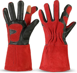 Gants de soudage 14 pouces en cuir de chèvre et croûte de vache, résistants à la chaleur, pour MIG TIG, gants de travail de sécurité robustes, EPI, OEM - Product Image 4