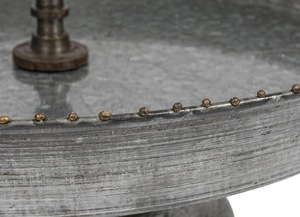 Support à gâteau à trois étages en fer forgé, finition antique, lavable au lave-vaisselle, réutilisable, présentoir à desserts multi-niveaux, artisanat licorne - Product Image 3