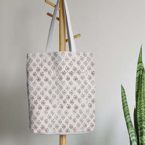 กระเป๋าสะพายข้างพิมพ์ลายดอกไม้สุดหรู  ขายส่ง กระเป๋าช้อปปิ้งสะพายไหล่พร้อมสายสะพายสองเส้น กระเป๋าใส่เสื้อผ้า - Product Image 6