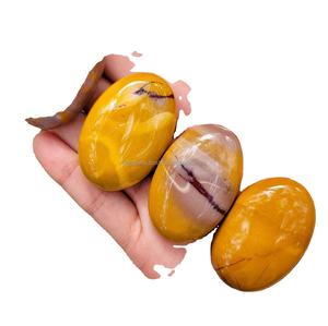 Piedra de Palma Pulida de Jaspe Mookaite Natural, Cristal Curativo - Product Image 3