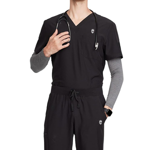 New Arrival Men Hospital <b>Scrubs</b> Uniform Soft Comfortable Medical Workwear V Neck Men <b>Scrubs</b> Set For Online Sale - Product Image 3