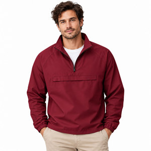 Veste coupe-vent unisexe à col montant et fermeture éclair, manches longues, décontractée, avec rabat poitrine, imperméable, OEM ODM - Product Image 1