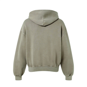Vente en gros de pull à capuche 100% coton pour hommes, molleton de haute qualité, imprimés personnalisés, motif uni, saison d'hiver - Product Image 2