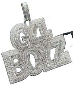 925 Sterling Silver Moissanite Diamond Out Custom <b>Letter</b> G4 Boys Pendant Moissanite Hip Hop Pendant Customized Jewelry - Product Image 2