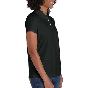 Chemises à col respirantes personnalisées pour femmes, vente en gros de polos de tennis vierges pour femmes, hauts de golf à manches courtes pour femmes OEM, usine - Product Image 5