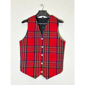 เสื้อกั๊กทาร์ทันสีแดงแมคเคนซีแบบสก็อตแฮนด์เมดขายดีที่สุด ชุดเสื้อกั๊กผู้ชายลายตารางหมากรุก ผลิตภัณฑ์จากโรงงาน - Product Image 2