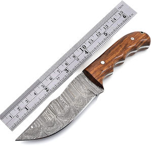 Couteau à dépecer Damas, outil d'extérieur, couteau à dépecer courbé en acier Damas, couteau à dépecer Damas fait main, outil de chasse - Product Image 6