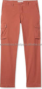 กางเกงคาร์โก้แบบมีเชือกรูด6กระเป๋าสำหรับผู้ชายกางเกงลำลองผ้าโพลีเอสเตอร์/ ผ้าฝ้ายน้ำหนักเบาเป็นมิตรกับสิ่งแวดล้อม - Product Image 4