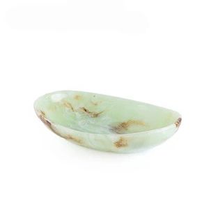 Tazón Hecho a Mano con Efecto Mármol Verde, Plato de Servir Estilo Oriental Pulido para Alimentos, Regalos, Vajilla Decorativa - Product Image 2
