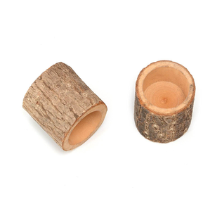 Custom Natural Log Wood Candle <b>Stand</b> Rustic Wood Candle Base Wooden <b>Tea</b> Light Candle Holders - Product Image 5