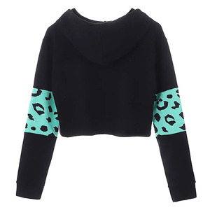 Wholesale OEM Custom Women Crop <b>Top</b> Hoodies <b>Winter</b> Autumn Breathable Eco-Friendly Canvas with Drawstring - Product Image 6