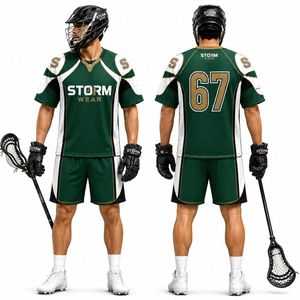 Maillot de lacrosse professionnel pour hommes, tenue d'équipe personnalisée, uniforme athlétique respirant avec impression par sublimation intégrale, uniformes de lacrosse - Product Image 1