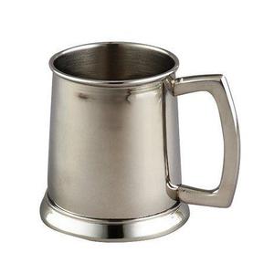 Mugs à café en acier inoxydable brillant à paroi simple, élégants, finition poli miroir et métal mat. - Product Image 5