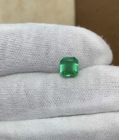 Émeraude zambienne naturelle de qualité supérieure, taille carrée, vert vif, pierre précieuse pour la fabrication de colliers et de bijoux