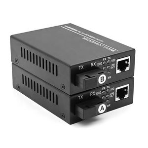 Convertidor de Medios de Fibra Óptica Monomodo Industrial de 10/100/1000M Gigabit, 3KM-40KM, para Video/Datos/Audio/Ethernet, RJ45, 3 Años de Garantía OBM - Product Image 1