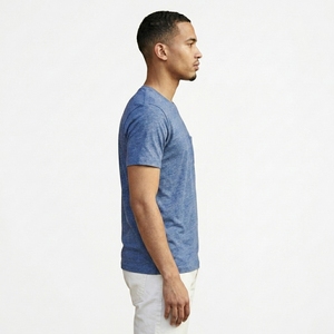 T-shirts décontractés en coton pour hommes, grandes tailles, avec logo personnalisé, manches courtes, mode, OEM, respirants - Product Image 3