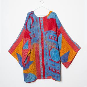 เสื้อคลุมกิโมโนสไตล์โบฮีเมียนวินเทจแบบขายส่ง เสื้อคลุมกิโมโนชายหาดแฟชั่น เสื้อแจ็คเก็ตผ้าควิลท์แบบสองด้าน - Product Image 3