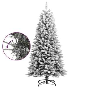 Sapin de Noël artificiel de 47,2 pouces avec neige floquée, en PVC et PE - Product Image 6