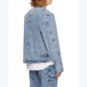 Venta al por Mayor ARTIZ INTERNATIONAL Chaquetas Vaqueras de Color Sólido con Botones, Lavado Ácido, 100% Algodón Ecológico para Hombre, Abastecimiento Personalizado B2B - Product Image 5