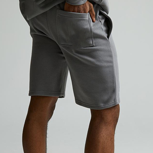 Custom Logo Plus Size Solid Knee Length Summer T shirt and Shorts <b>Set</b> 100% Cotton Breathable Quick Dry <b>Men's</b> <b>pajama</b> <b>set</b> - Product Image 4