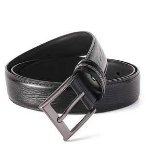 Ceinture en cuir de vachette vintage écologique personnalisée avec boucle coulissante automatique en cuivre pour hommes, vente en gros sur mesure - Product Image 4