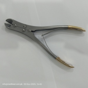 คีมตัดลวดแบบดับเบิ้ลแอคชั่น ขนาด 7 นิ้ว สีตามสั่ง สำหรับงานศัลยกรรมกระดูก ด้านหน้าและด้านข้าง ผลิตจากเหล็กกล้าไร้สนิมเยอรมัน - Product Image 3