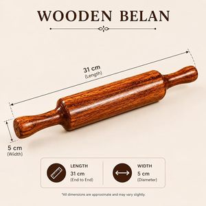 Rouleau à pâtisserie en bois, surface lisse et solide, pour pâte, tarte, biscuits, pâtisserie, pizza, cuisson, antiadhésif, rouleau de cuisine - Product Image 5