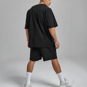 Conjunto Deportivo Corto para Hombre, Personalizado, 100% Algodón, Lavado Ácido, Transpirable, con Shorts de Felpa, OEM - Product Image 2