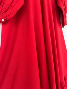Bohemian Rayon Imprimé Midi Longueur Maxi Robe pour Femmes Attrayant Col V Manches Longues Boutons Tissés Naturel Plage Lavable - Product Image 2