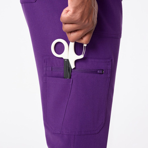 Pantalon de travail unisexe pour le secteur de la santé, marque privée, en tissu tissé léger et extensible, pour hôpitaux et cliniques - Product Image 2