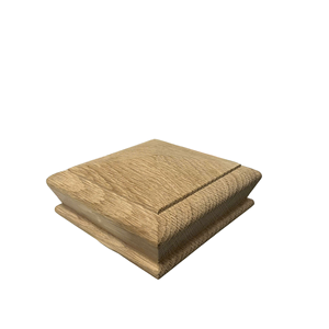 Factory Wholesale 95mm Red Oak Newel <b>Post</b> <b>Caps</b> Pyramid Solid Wood Staircase Parts Custom Design Durable Eco-Friendly FSC - Product Image 2
