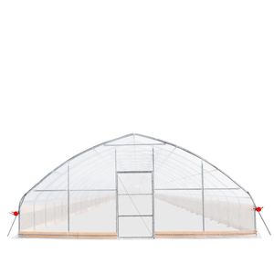 25 'X 80' Tunnel serra per la coltivazione tenda 6 Mil chiaro EVA pellicola di plastica con telaio a mano a mano giretra i lati agricoli - Product Image 2