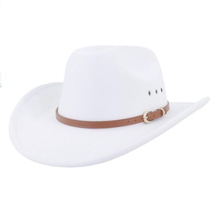 Custom Logo <b>Western</b> Cowboy Leather <b>Hat</b> Premium for Outdoor Travel All Season Cowboy <b>Hat</b> | - Product Image 4