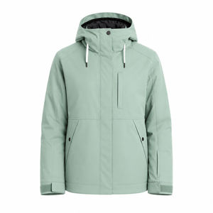 Veste de ski à capuche vert menthe premium, imperméable, coupe-vent, chaude et isolée, pour les sports de neige en plein air et les aventures en montagne - Product Image 1