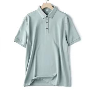 T-shirt à manches courtes pour homme, col rond, coupe classique, séchage rapide, tricoté, 100% coton, décontracté, couleur unie, logo sur le devant, écologique, 220g - Product Image 3