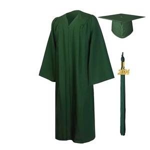 Ensemble de toge de remise de diplôme mat unisexe pour adultes 2025, avec toque, pompon, étole et cordon d'honneur - Articles d'uniforme scolaire en gros - Product Image 5
